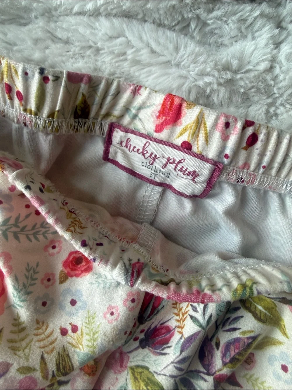 Cheeky Plum 2-Piece Floral Legging Set | Size 5T | Rust Gauze Tunic |